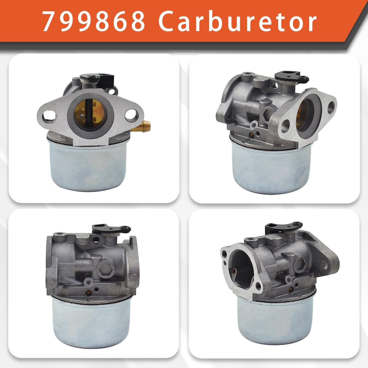 Labwork carburetor replacement side view shows compatibility with 120XXX–122XXX Briggs Stratton engines for quick upgrades.