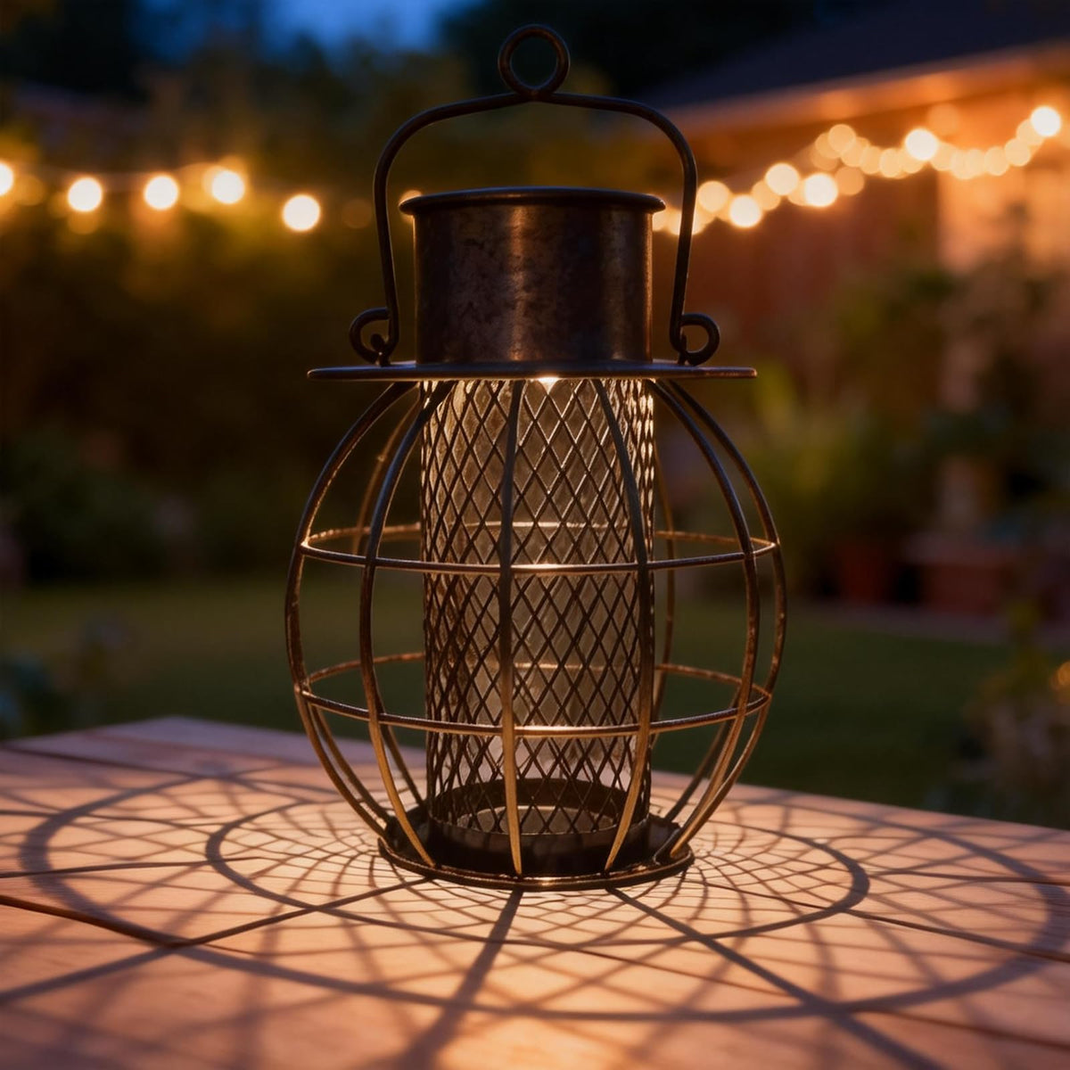 LAbyrent garden-art feeder doubles as decorative focal point.