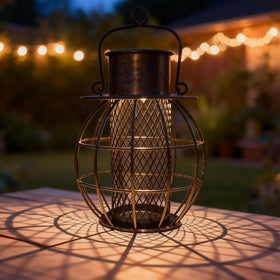LAbyrent garden-art feeder doubles as decorative focal point.