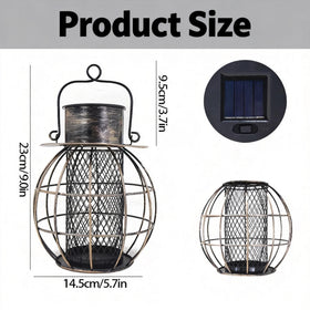 LAbyrent squirrel-proof feeder protects seeds for small birds during outdoor visits.