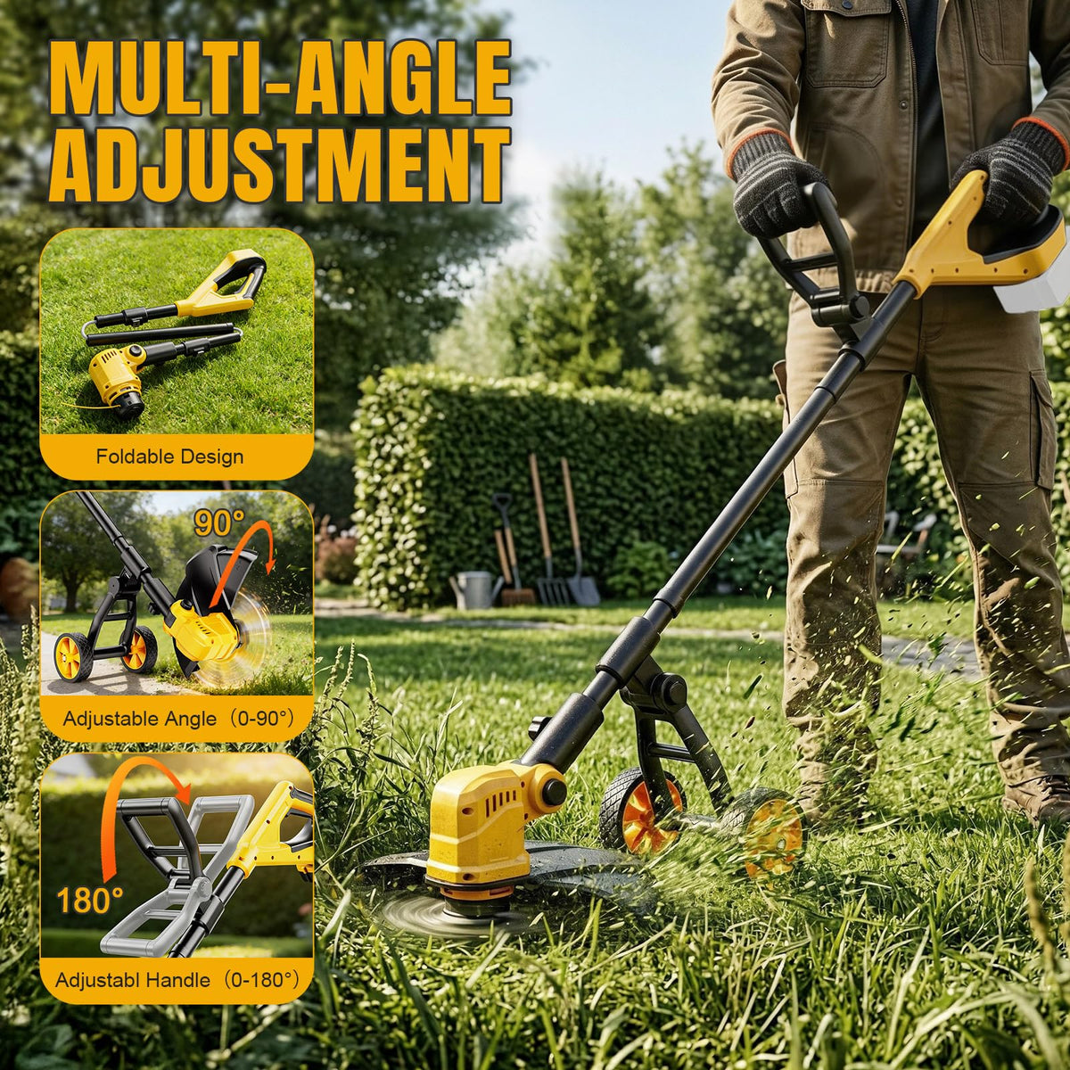 Lacoco lightweight design supports comfortable home lawn care.