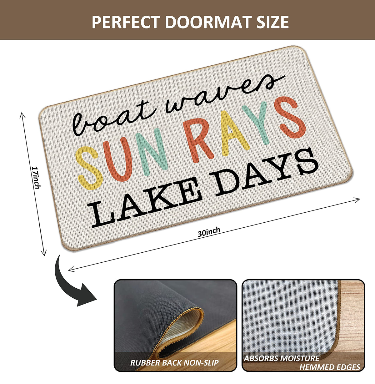 Lacosu non-slip entry mat helps keep outdoor mud and rain off floors.
