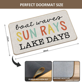 Lacosu non-slip entry mat helps keep outdoor mud and rain off floors.