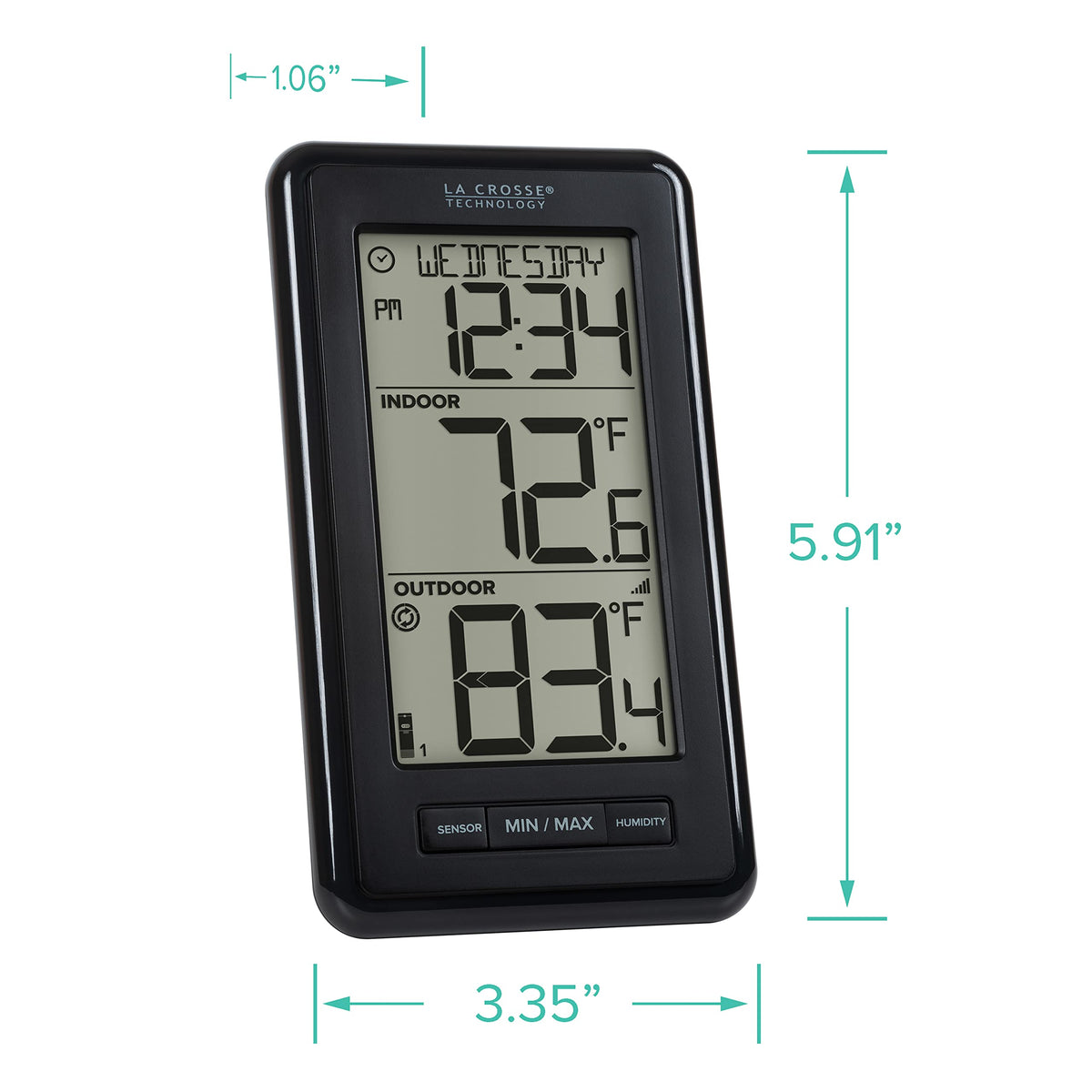 La Crosse 308-43647-INT large digits for quick room readings