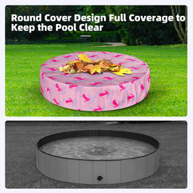 Ladadee pool cover blocks debris and reduces evaporation when not in use.