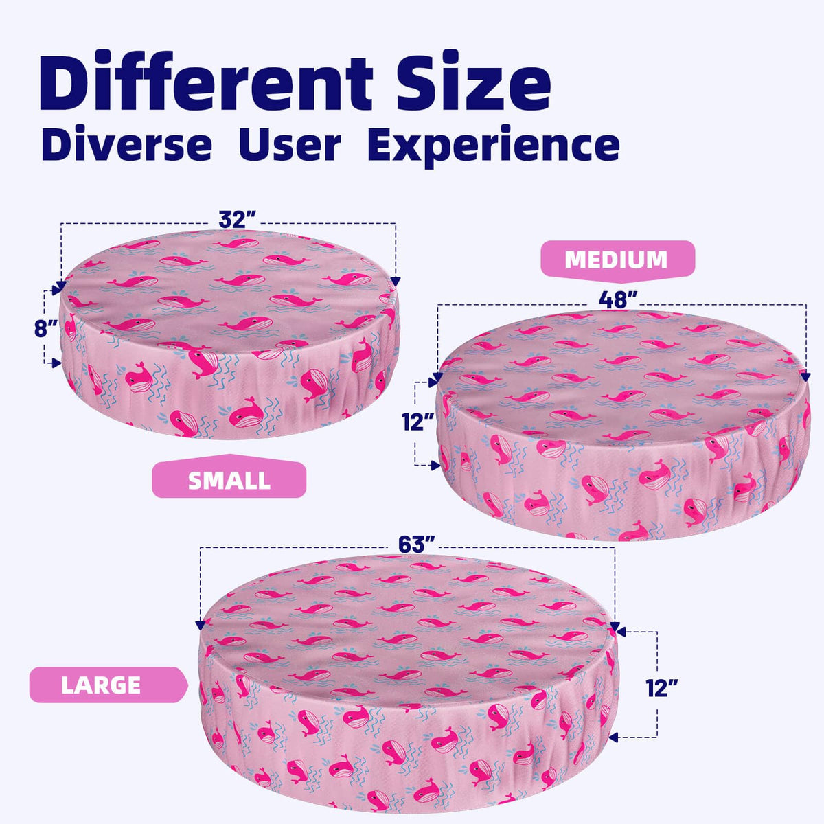 Ladadee dog pool cover for 63-inch pool with drawstring protects water between uses.