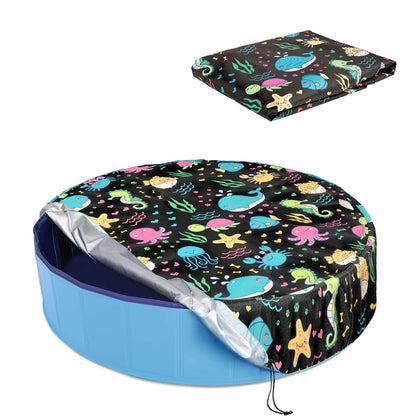 Ladadee foldable round pool cover for 32in protects against debris and rain