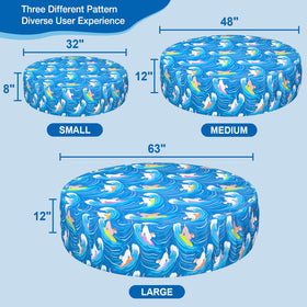 Ladadee pool cover with elastic hem cord for a secure fit.