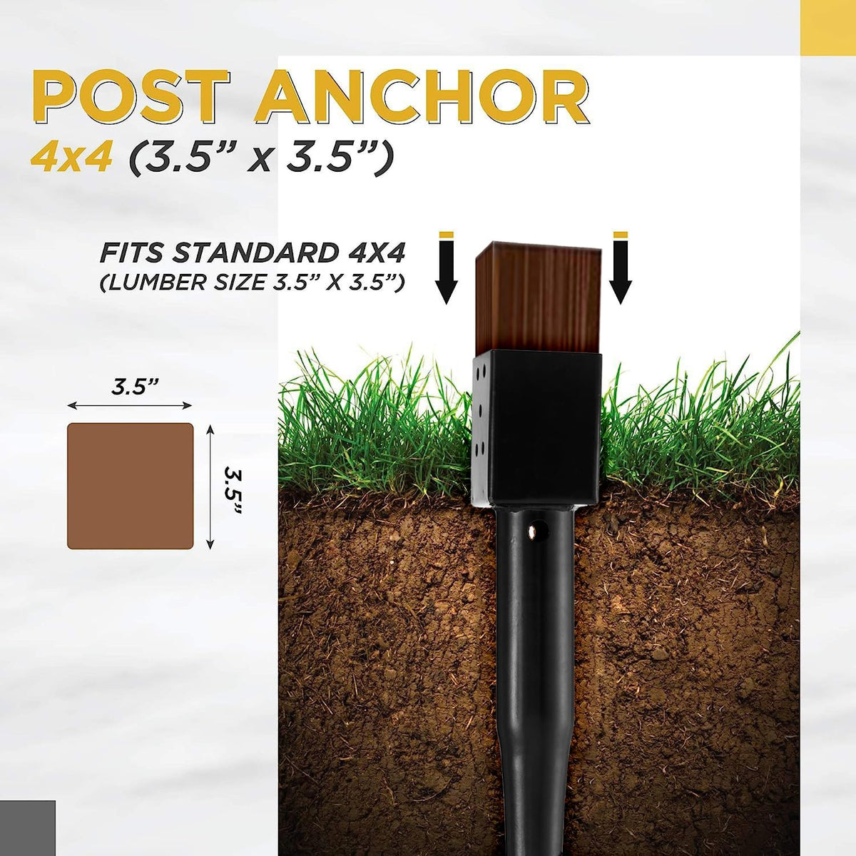 LADECH 21.5-inch ground shank provides added stability
