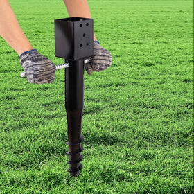LADECH 27inch anchor installed in soil with visible rebar