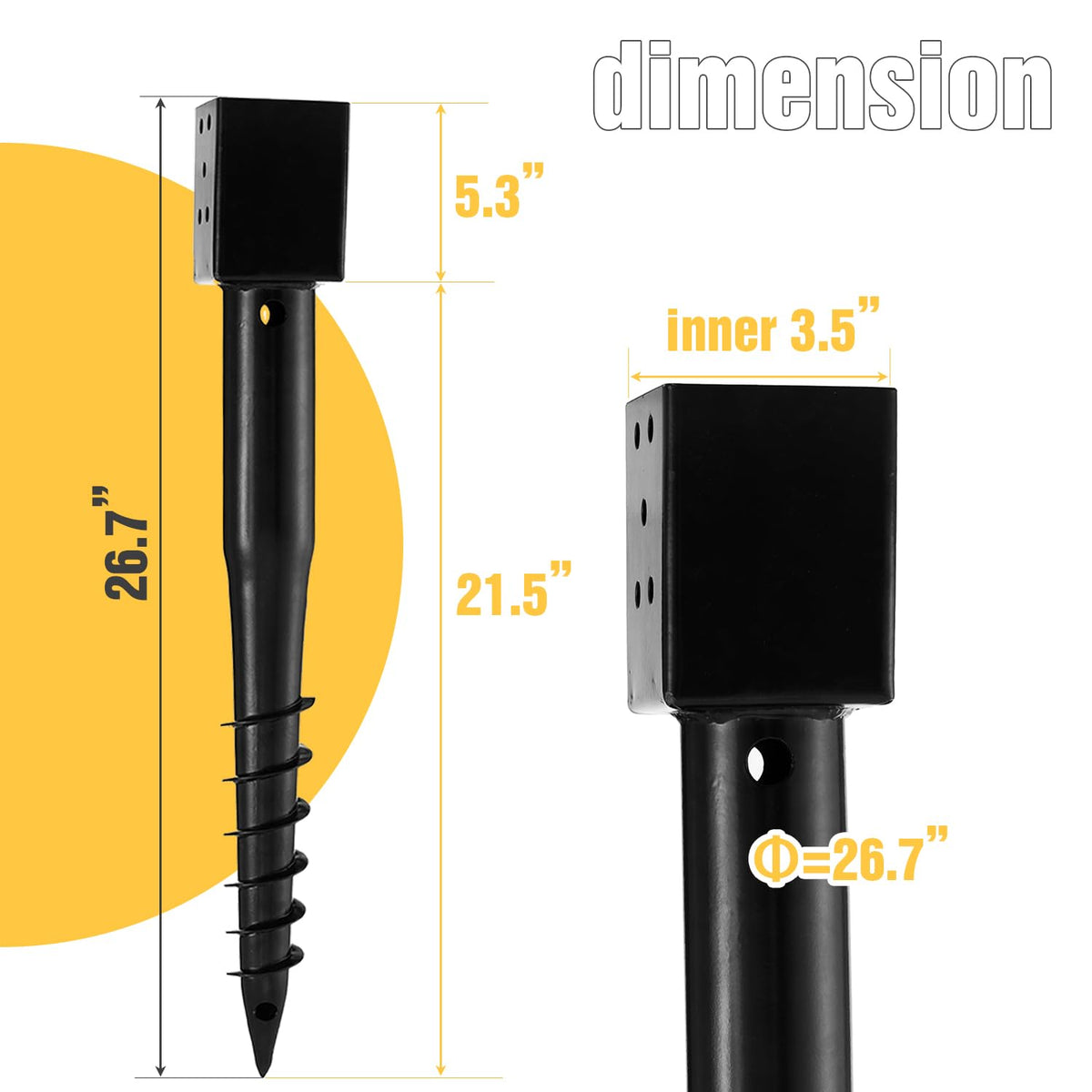 LADECH ground anchor with four sided surround for improved bearing