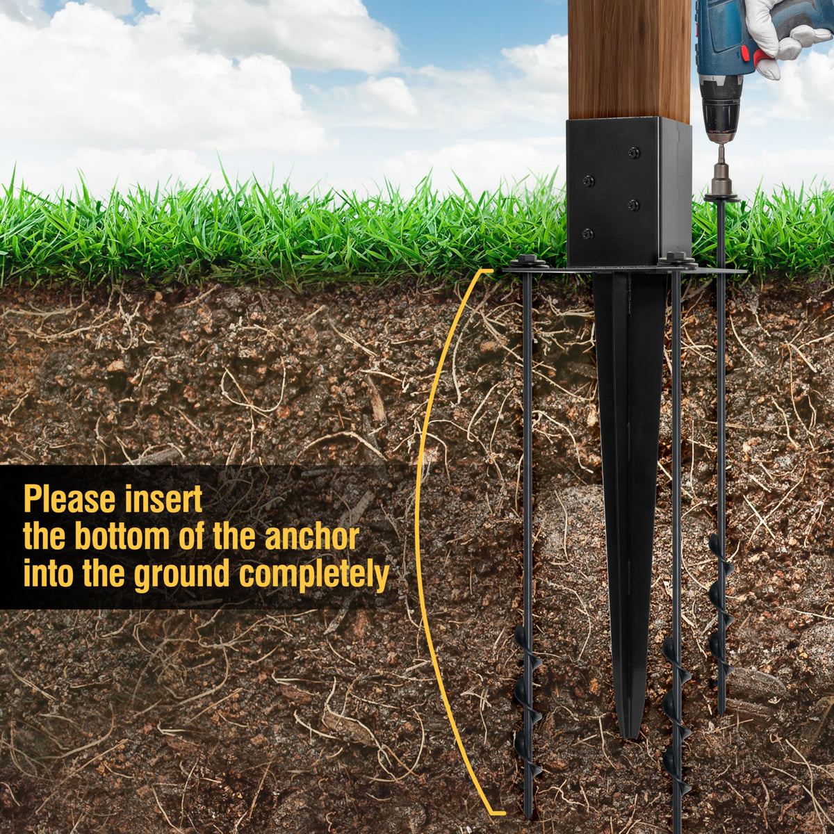 LADECH mailbox post anchor use for durable mailbox installation.