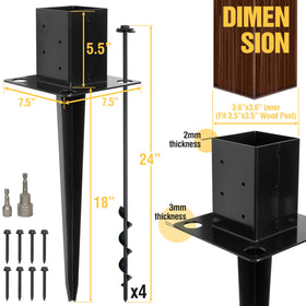 LADECH powder-coated metal anchor resists weather and corrosion.
