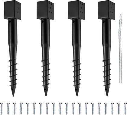 LADECH ground anchor four-pack ready for stable post installation