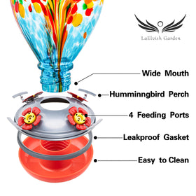 LaElvish Garden hand-blown glass retains color under sunlight