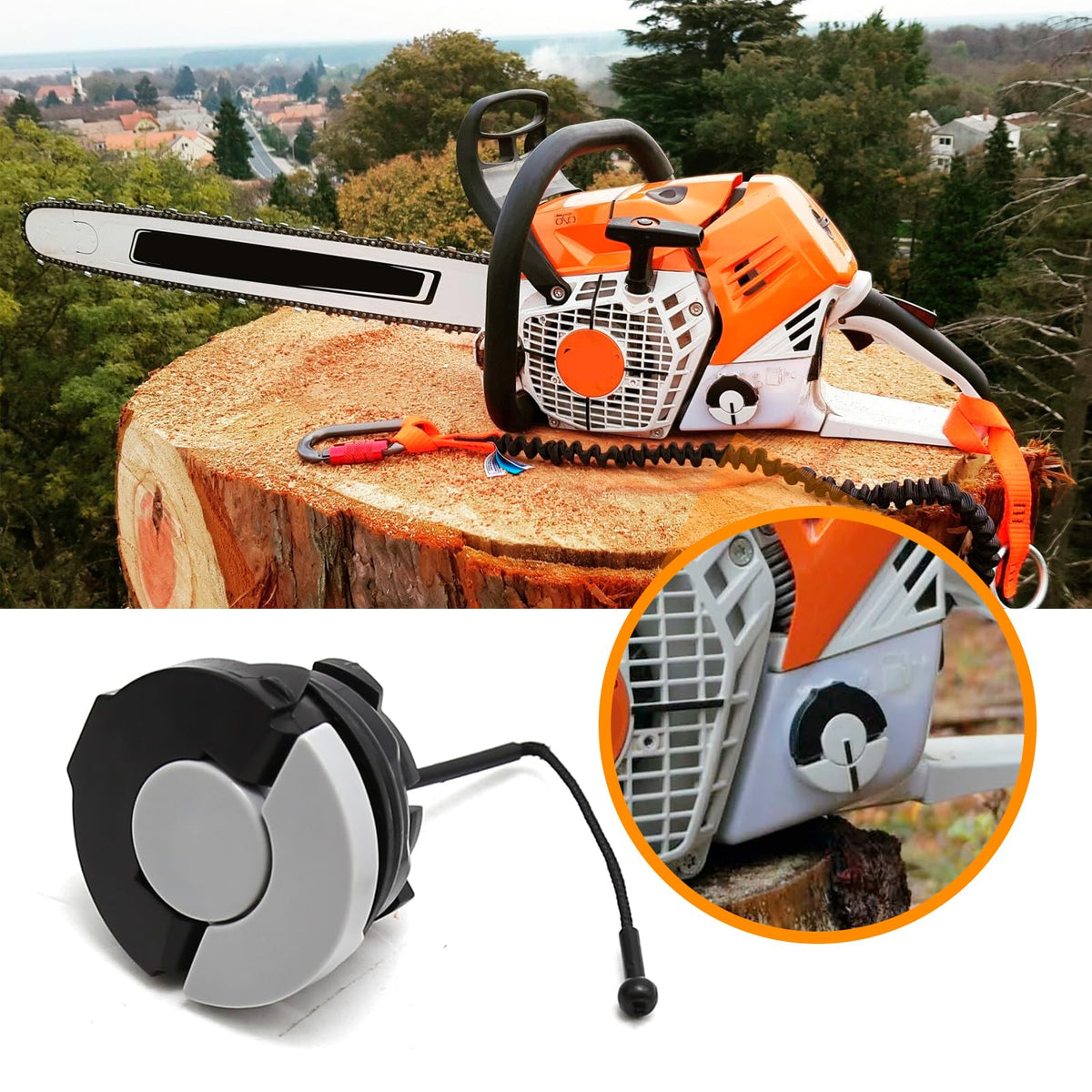 laffoonparts oil cap for chainsaws fits Stihl models for reliable fluid containment