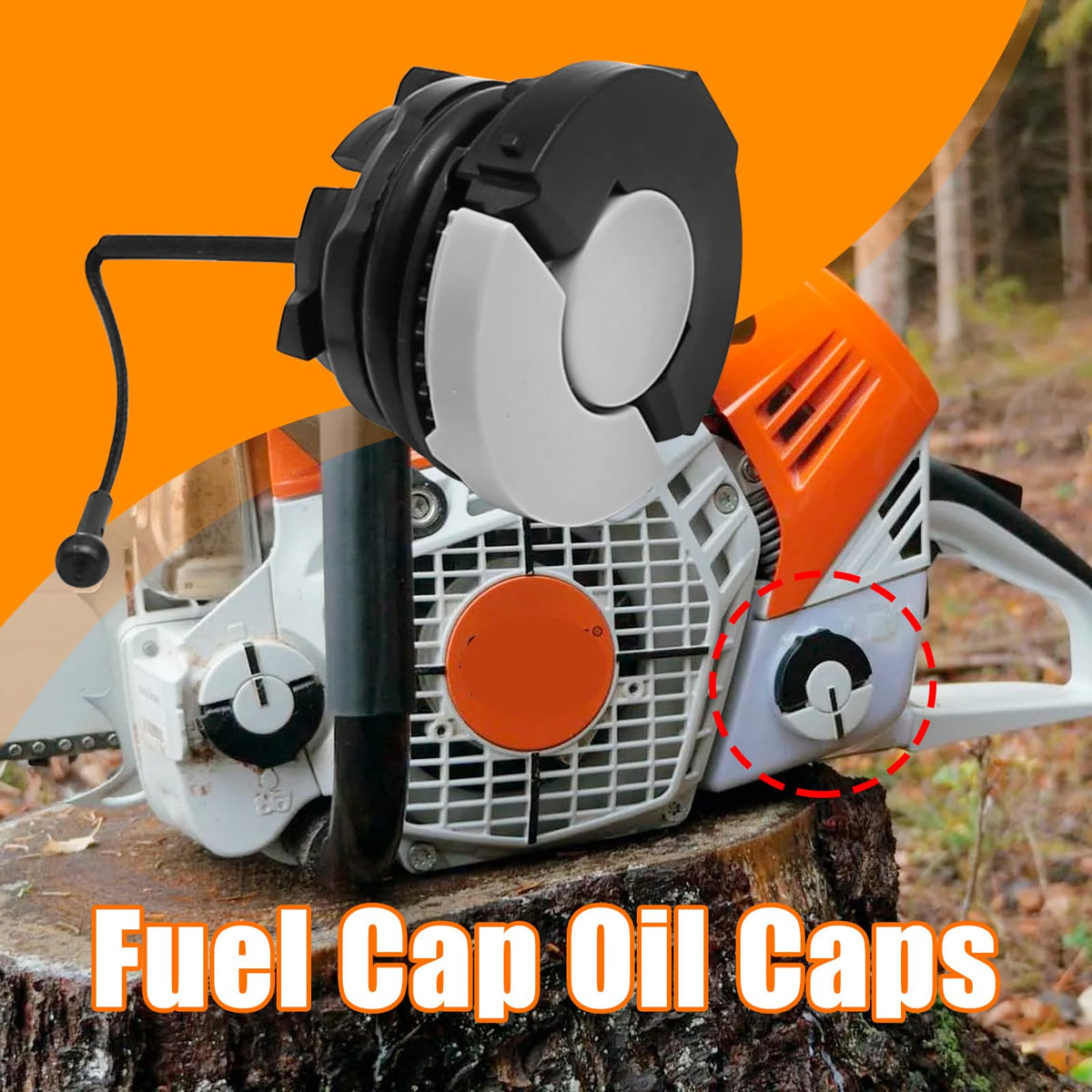 laffoonparts fuel and oil cap combo helps quick swap during maintenance