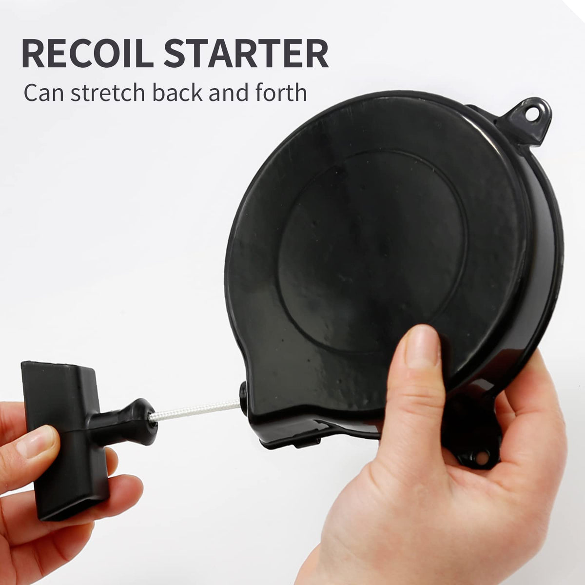 laffoonparts recoil starter on lawnmower demonstrates easy installation