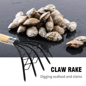 laffoonparts shellfish rake offers multi-use for gardening and digging.