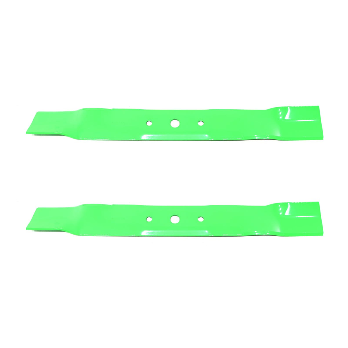 LAFORMO blades ready to install on a 42-inch John Deere deck.