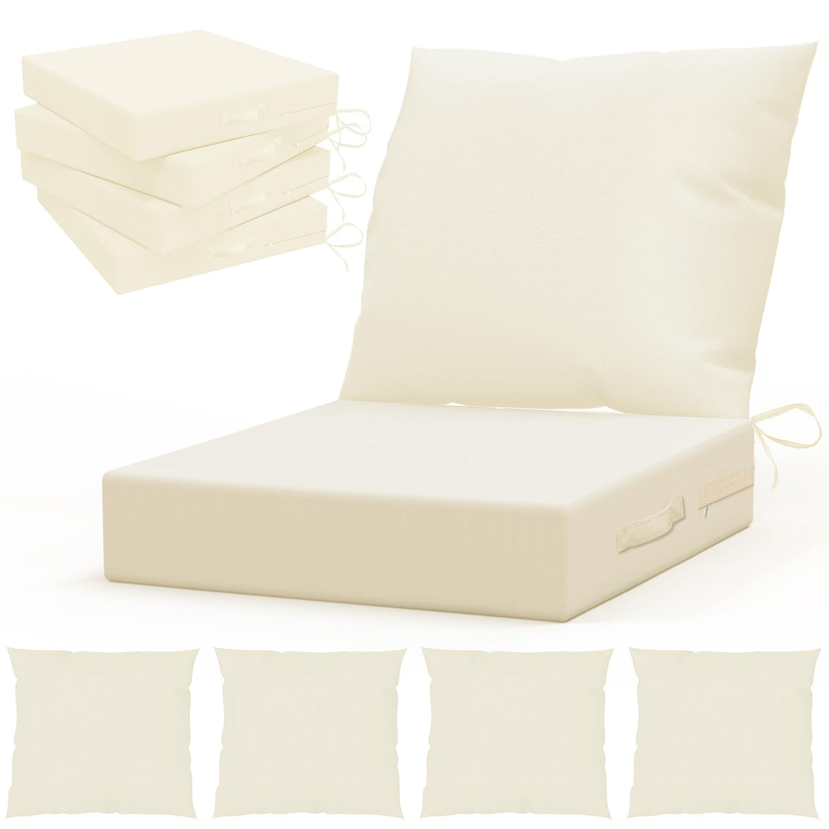 L'AGRATY outdoor chair cushions 24x24 seat offer firm support on patios.