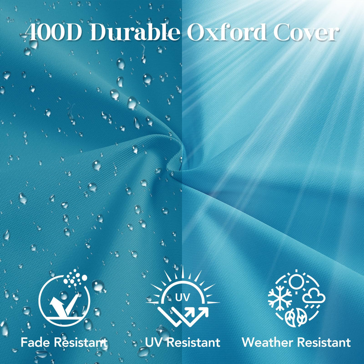 L'AGRATY waterproof fabric cushions resist spills and sun fade.
