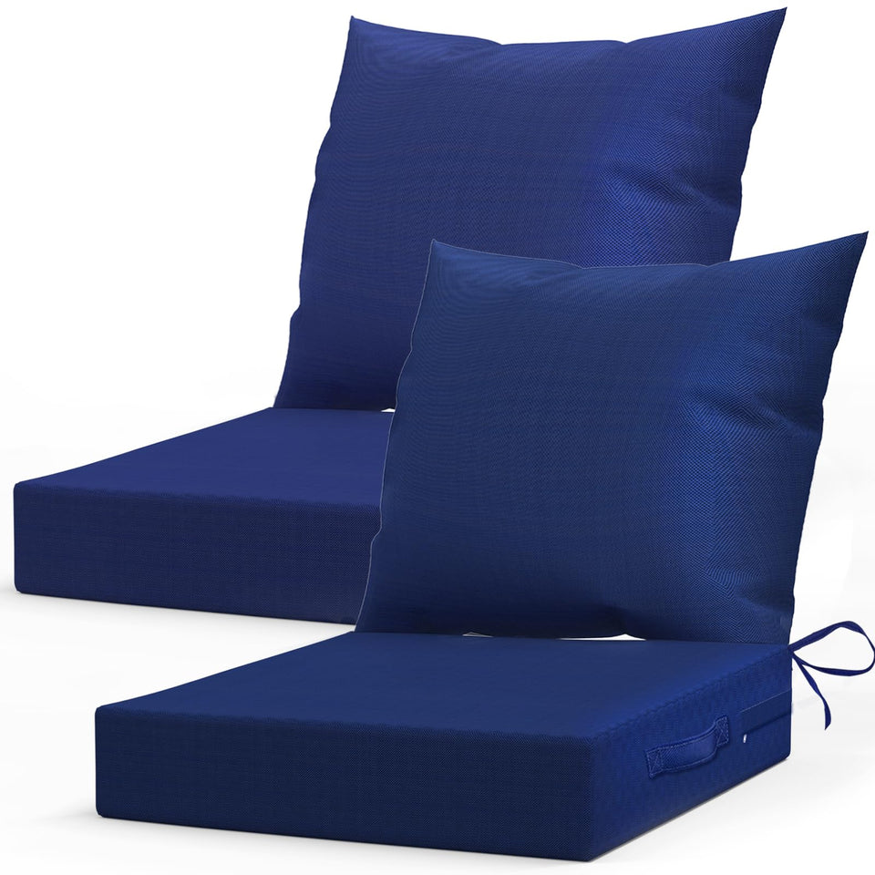 L'AGRATY outdoor cushions navy blue deep-seat set for patios