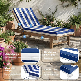 L'AGRATY cushion with fixed straps securely attached.