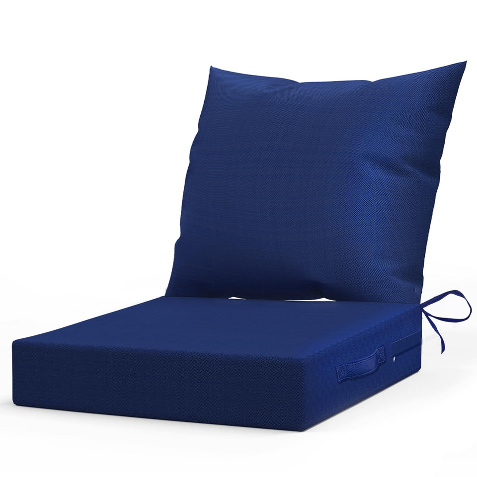 L'AGRATY seat cushion 24x24 navy for outdoor chairs with water-resistant fabric