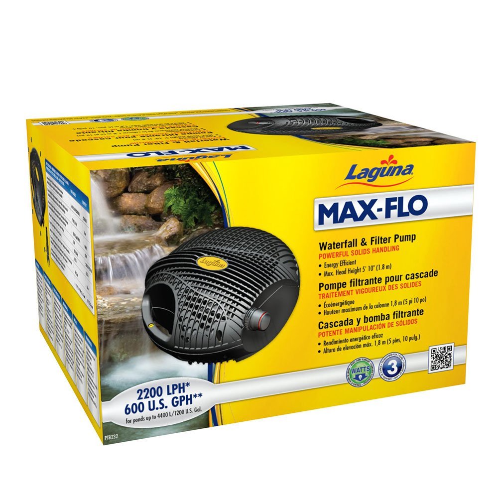 Laguna Max Flo 600 filter function shown for pond clarity and filtration.