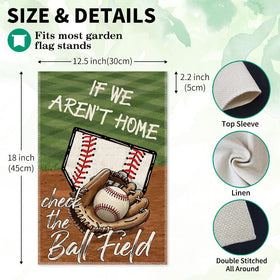 LAGZDFC ball-field flag décor for gardens and porches, weather-resistant and fade-resistant.