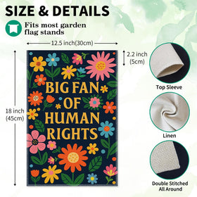 LAGZDFC waterproof linen garden flag withstands weather without fading.