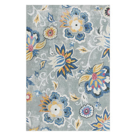 Lahome floral outdoor rug versatile for camping, picnics, RV trips and backyard.
