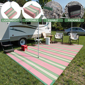 Lahome kid-friendly outdoor rug, safe for families and pets, easy to clean.