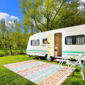 Lahome lightweight foldable rug, easy to transport for outdoor adventures.