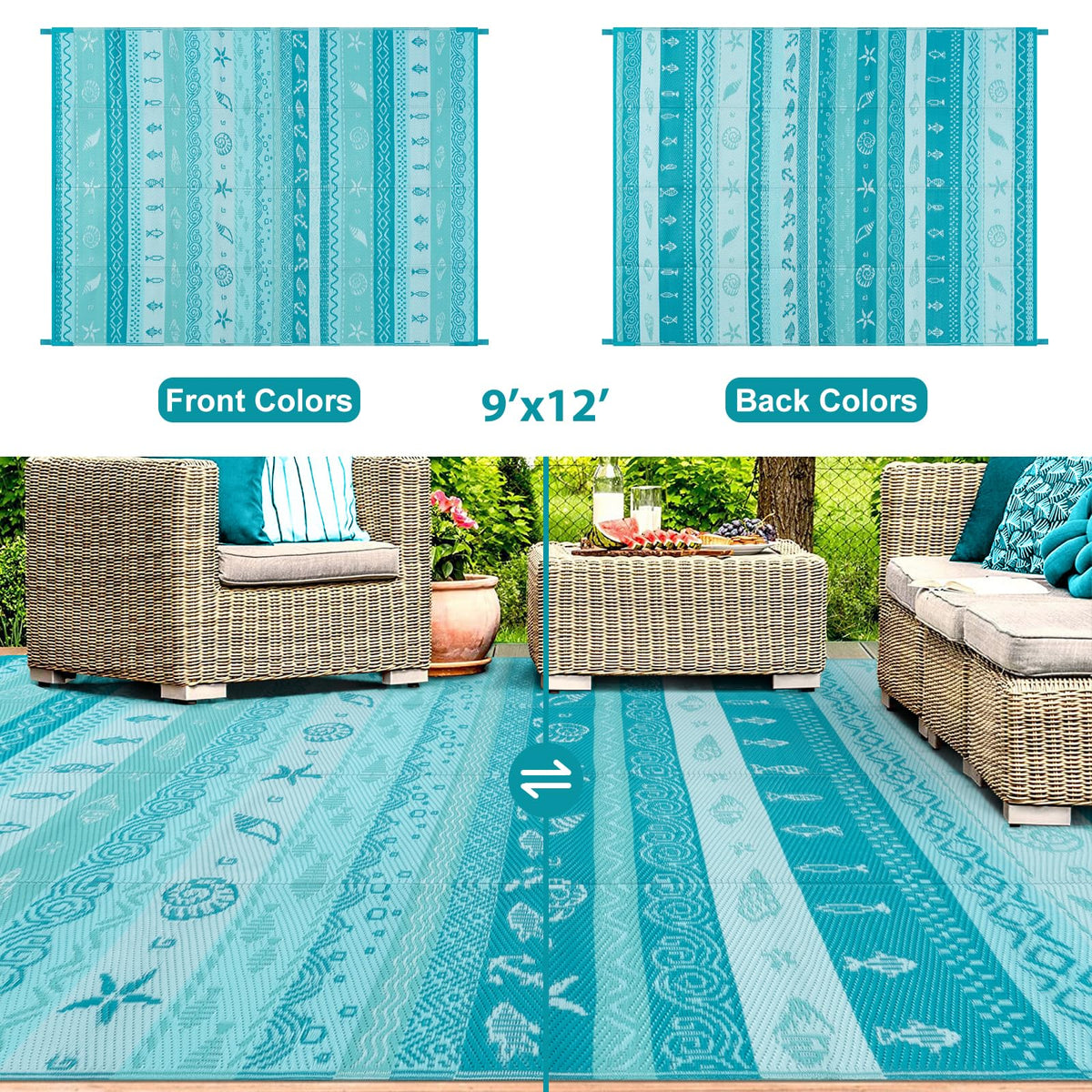 Lahome outdoor rug family-friendly surface ideal for kids and pets