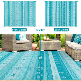 Lahome 8x10 rug with reinforced edges for durability.