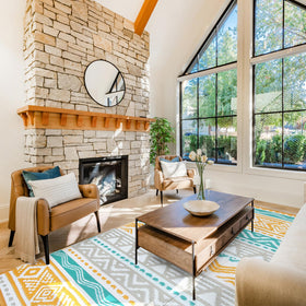 Lahome pet-friendly outdoor rug safe for children and pets.
