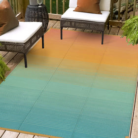Lahome outdoor rug waterproof 6x9 keeps feet dry on deck or campsite
