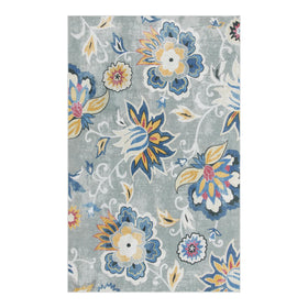 Lahome patio rug enhances balconies with vibrant floral design.