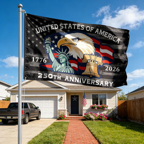 LAIAMER indoor/outdoor patriotic flag for versatile seasonal use