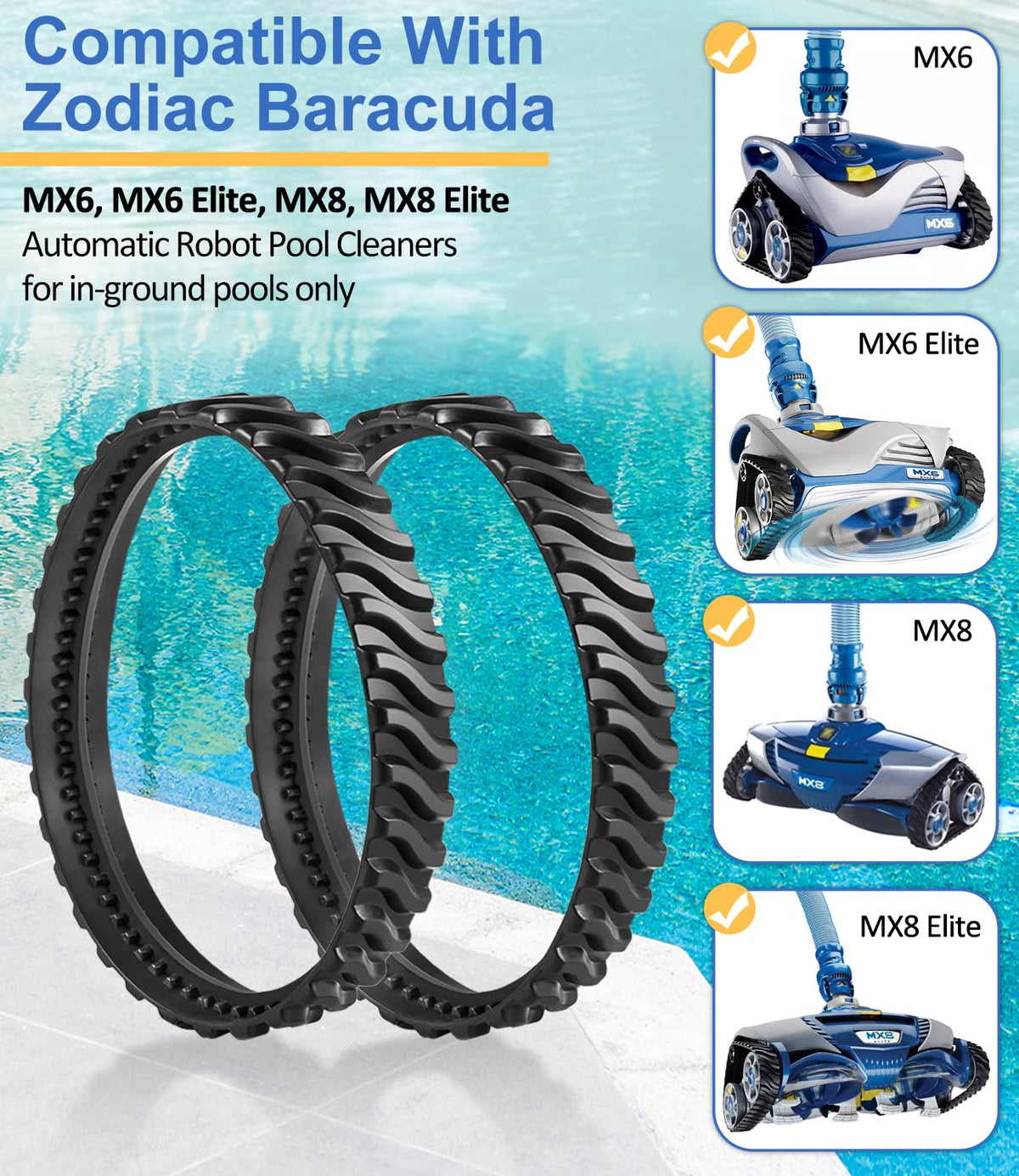 LAIKOU R0526100 track on Baracuda MX8 emphasizing durable rubber build
