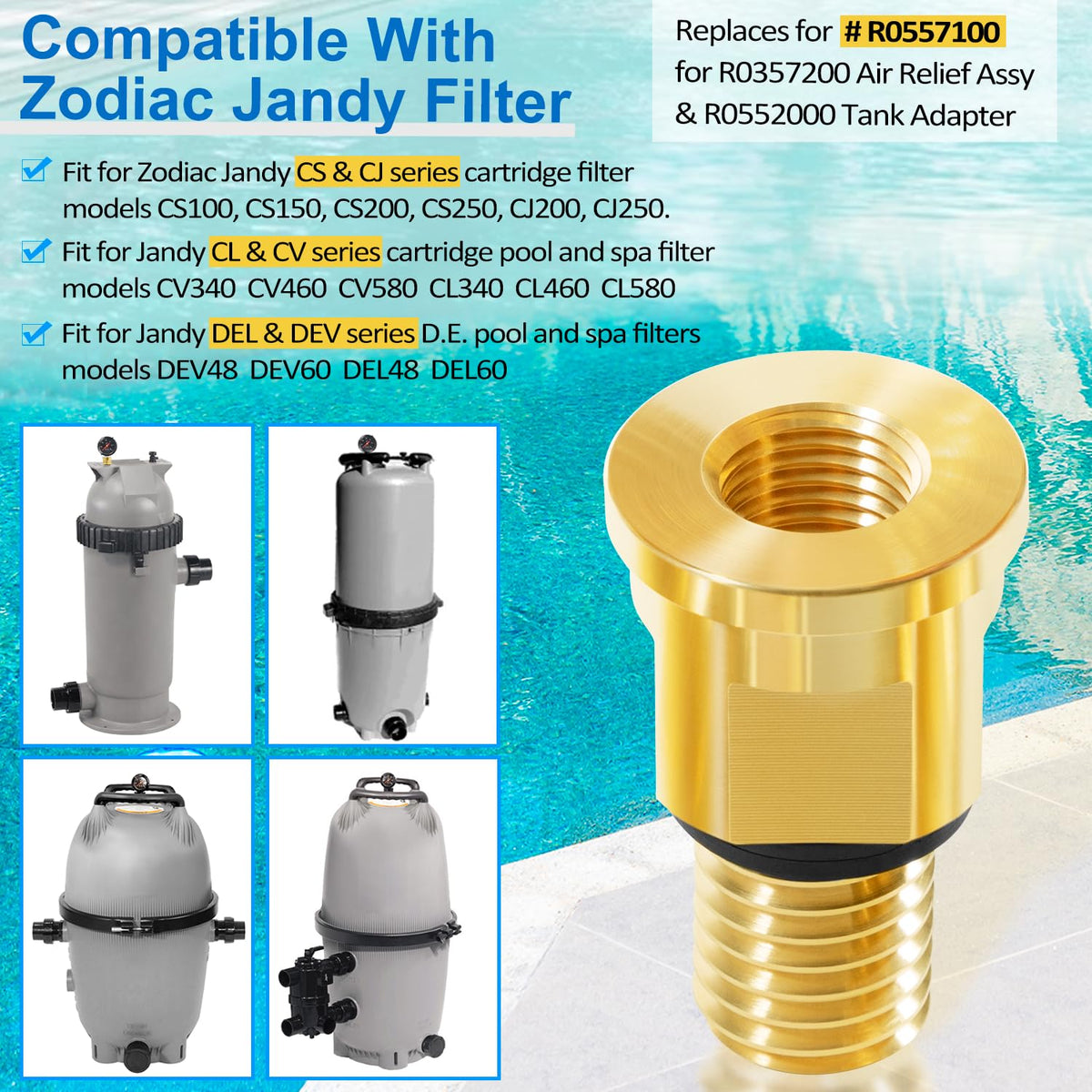 LAIKOU brass adapter with O-ring replacement for a sealed connection