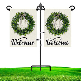 LAIRIES garden flag stand for double flags securely displays seasonal banners.