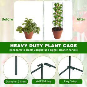 LAKNUAL foldable tomato cage setup enabling versatile shapes for space