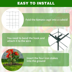 LAKNUAL easy-setup tomato cage simplifies garden assembly without tools