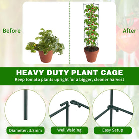 LAKNUAL foldable tomato cage configurations maximize small-space gardens