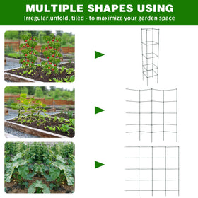 LAKNUAL green metal trellis keeps climbing plants upright and productive