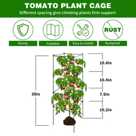 LAKNUAL heavy-duty wire cage with rust-resistant finish for outdoor gardening