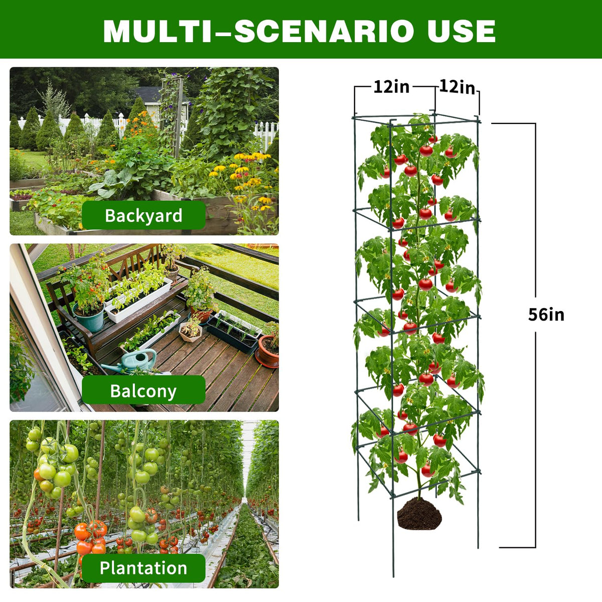 LAKNUAL versatile cages suit cucumbers, flowers and more for healthier growth